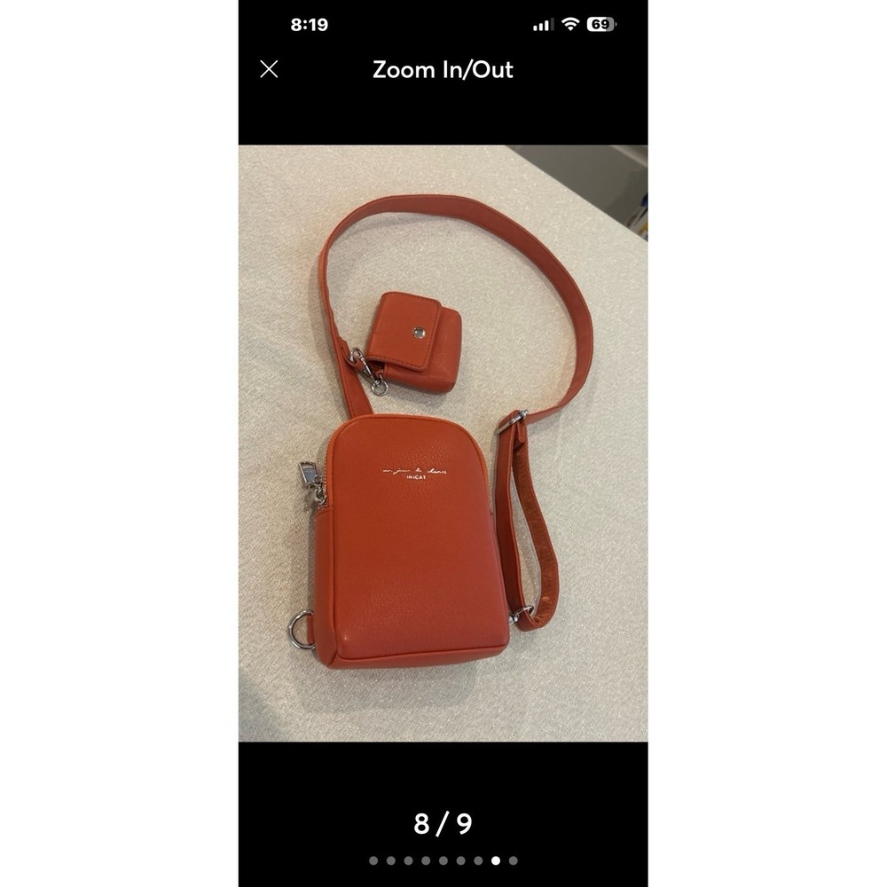 Haytijoe Crossbody Sling Bags Women Fanny Packs Leather Small Cross Orange